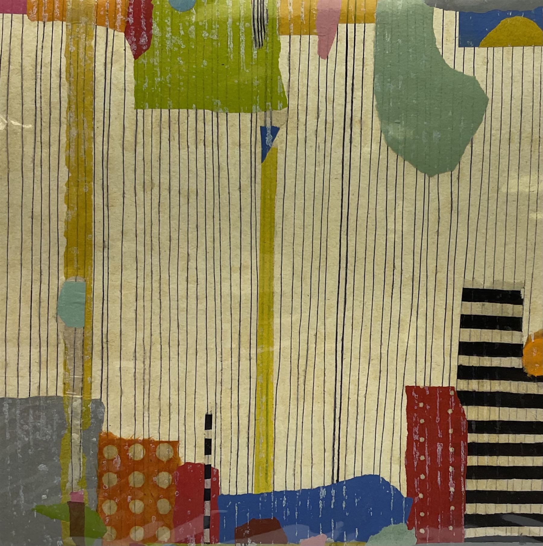 Anne Goujaud (French 1954-): 'Lighthouse I' and 'Lighthouse II', pair monotypes signed 30cm x 30cm (2) (unframed) 