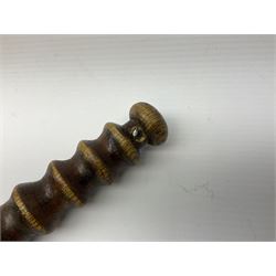 City of Hull Police - Victorian painted ebonised truncheon with Royal crest, Victoria cypher, 'City of Hull' and 1864 L43cm  