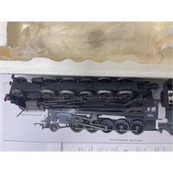 Hornby ‘00’ gauge - three ‘weathered’ locomotives comprising Class 8F 2-8-0 locomotive no.48062 in BR black; Class 9F 2-10-0 locomotive no.92151 in BR black; Class 5MT 4-6-0 locomotive no.44781 in BR black; in original boxes (3) 