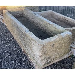 19th century rectangular stone trough - THIS LOT IS TO BE COLLECTED BY APPOINTMENT FROM DUGGLEBY STORAGE, GREAT HILL, EASTFIELD, SCARBOROUGH, YO11 3TX