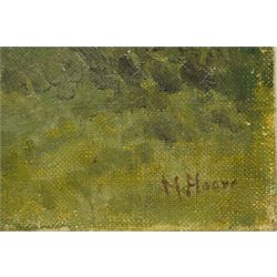 Marjorie Hoare (British 1953): 'House in Provence' and 'The Copse', two oils on canvas signed, inscribed verso max 37cm x 44cm (2)
