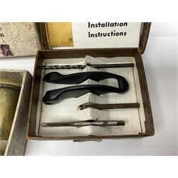 Six pairs of revolver grips;  pair of Lightwood & Son Ltd powder/shot measures in original box; and boxed Colt hammer shroud 