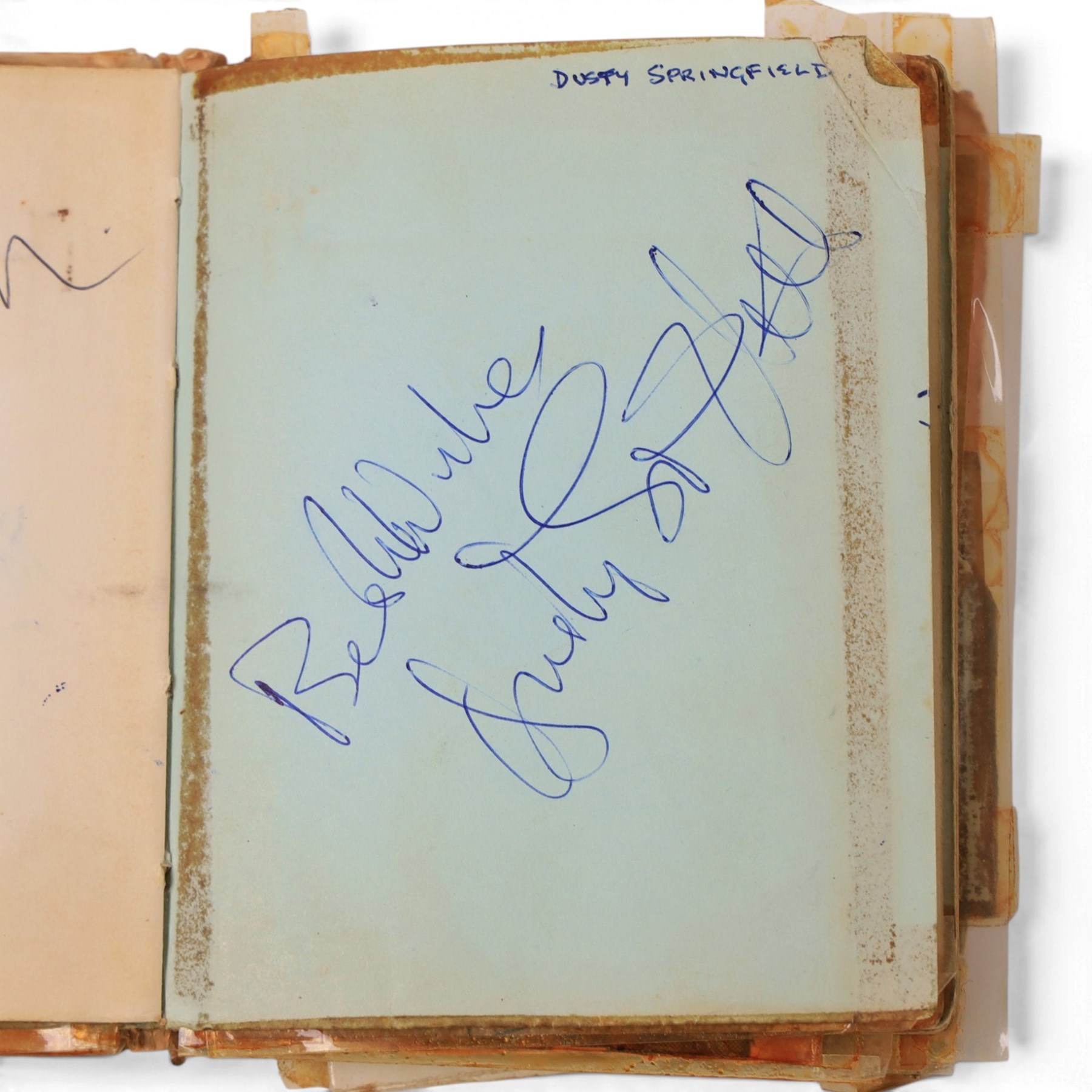 1960s autograph book, with signatures including John Lennon, Keith Richards, Bill Wyman, Dusty Springfield, Cilla Black, Helen Shapiro, etc