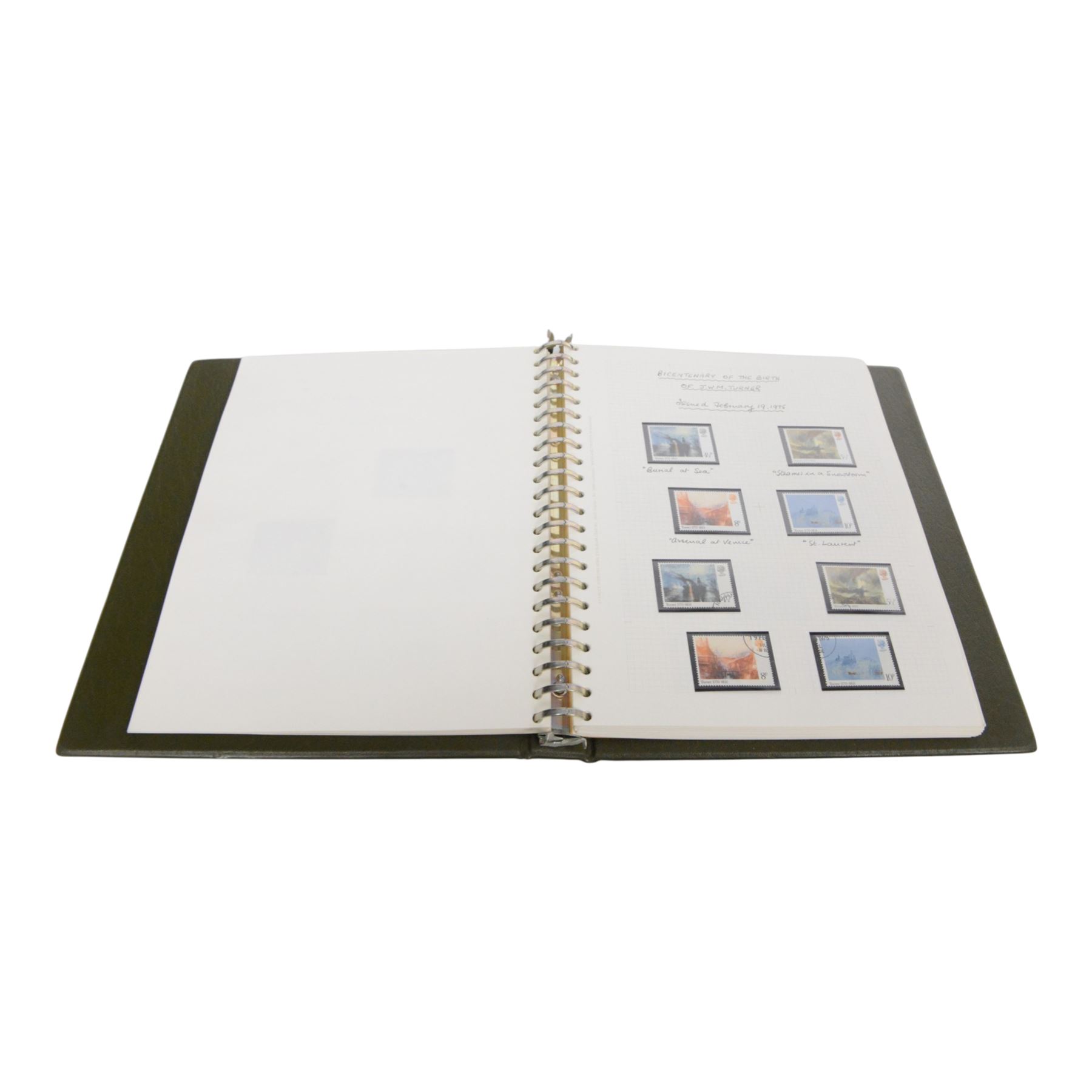 Great Britain stamps, Queen Victoria and later, including QV penny black with partial red MX cancel and three good margins, King Edward VII overprints, Queen Elizabeth II pre-decimal issues, many Queen Elizabeth II mint decimal stamps, etc, housed in four folders and one album