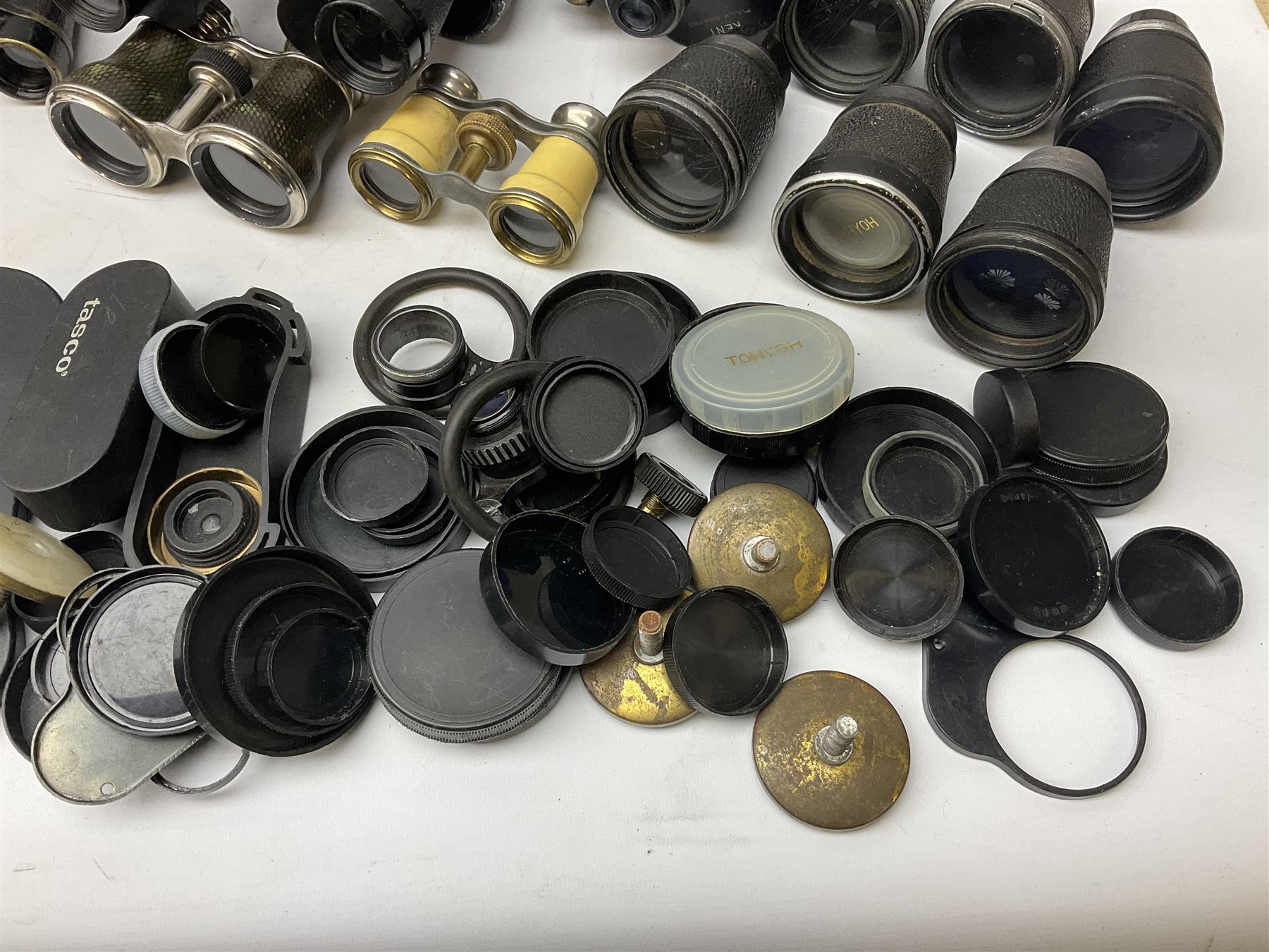 Quantity of binoculars for spares and repair, to include Cogswell & Harrison Primic 8x30, Prinz 8x30, Telstar 35x60, Zeiss Wetzland 8x40 etc