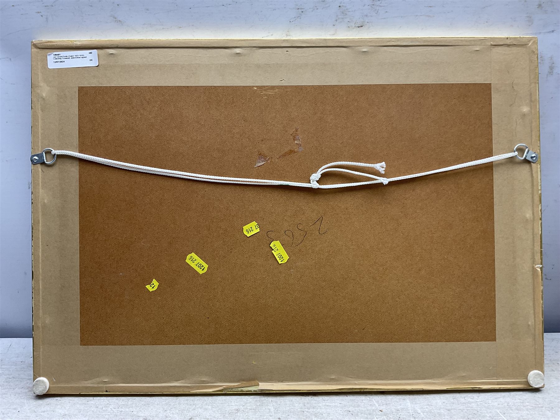 Jan Gerard Smits (Dutch 1823-1910): Collecting Firewood, watercolour signed and dated '73, 34cm x 51cm 