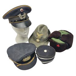 Five various military caps - Chinese, Bundeswehr, Belgium, Boys Brigade and Italian Alpini (5)