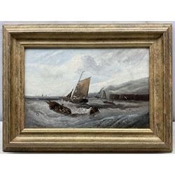 William Matthew Hale (British 1837-1929): Shipping off the Coast, pair oils on canvas signed 19cm x 29cm (2)