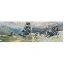 Brian Irving (British 1931-2013): Yorkshire Dales Barns, pair watercolours signed 16cm x 20cm (2)