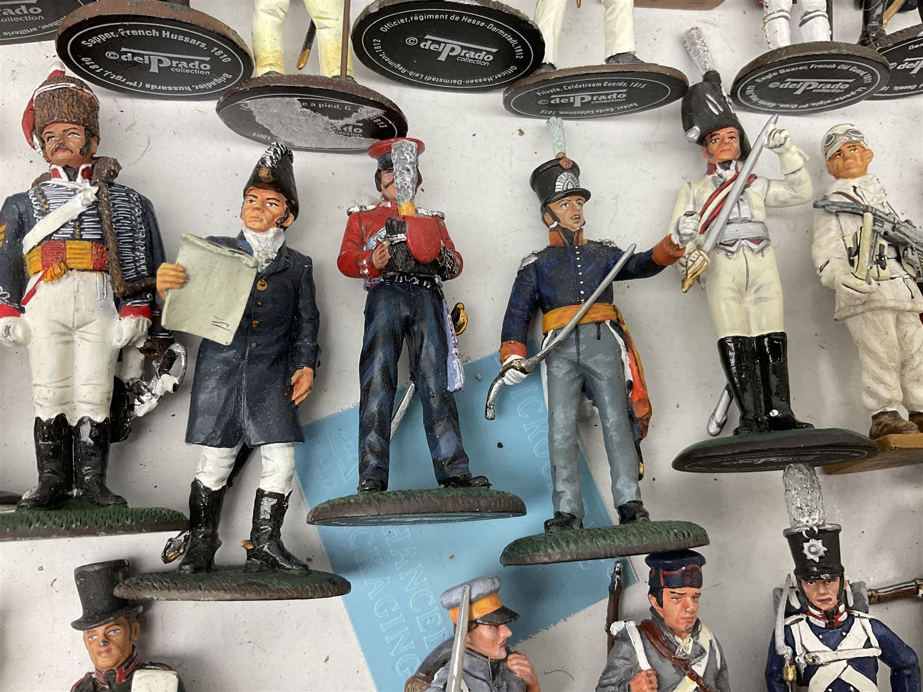 Thirty seven del Prado military figurines, foot soldiers including including Napoleonic War, WW2 etc
