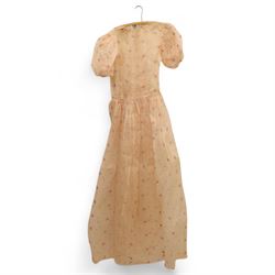 Collection of antique and vintage clothing, including lace dress  