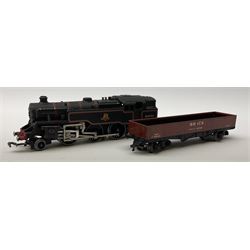 Hornby Dublo - three-rail EDG18 Tank Goods Train set with BR black 4MT Standard 2-6-4 tank locomotive No.80054, one open wagon, brake van and quantity of track, boxed with instructions.