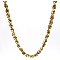  9ct gold rope twist necklace hallmarked approx 9.5gm  