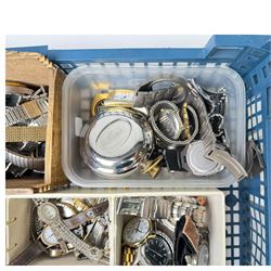 Collection of watches, including Timex, Lorus, Fossil, Seiko etc