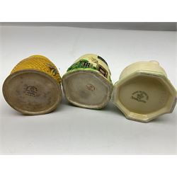 Large collection of honey pots, of various shapes, to include examples from Crown Devon, Marutomo ware, W.H Gloss, Goebel etc 