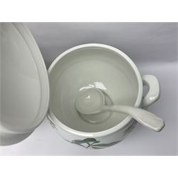 Three Portmeirion soup tureens with covers and ladles, together with vases, large bowls and other Portmeirion items