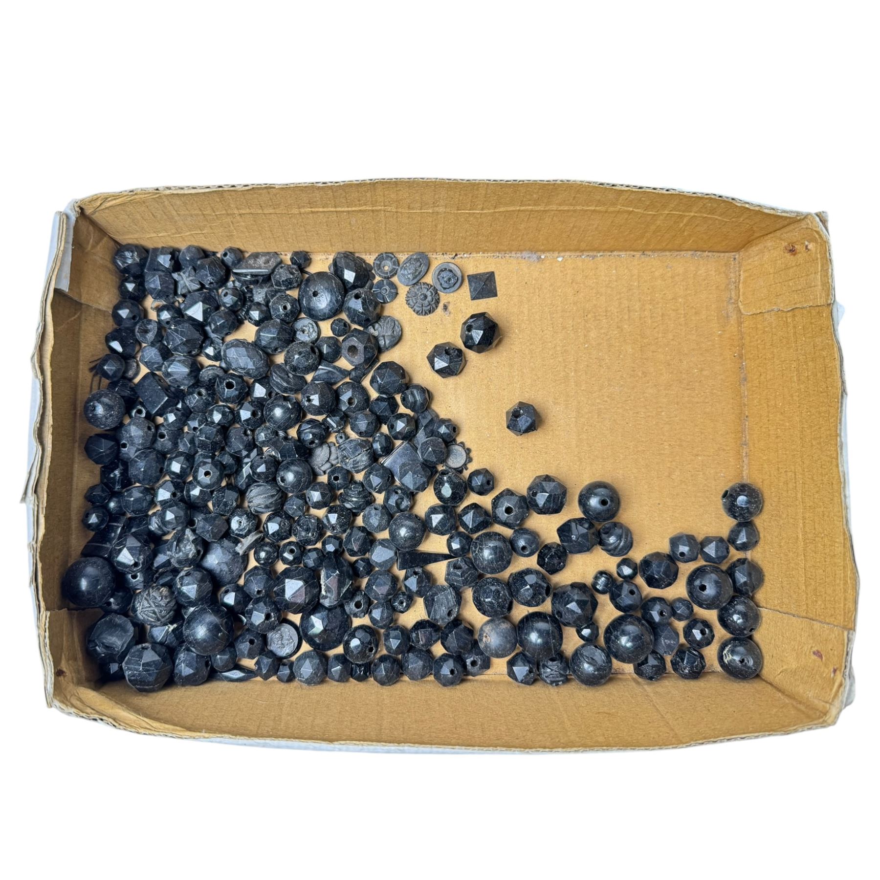 Collection of costume jewellery, jet beads and other collectables