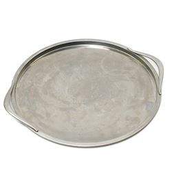 Georg Jensen - stainless steel tray, stamped to base, W34cm