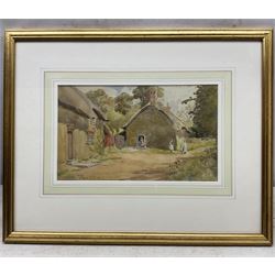 Alfred Henry Hart (British 1866-1953): Countryside Cottage Scenes, set of three watercolours signed, largest 23cm x 29.5cm (3)