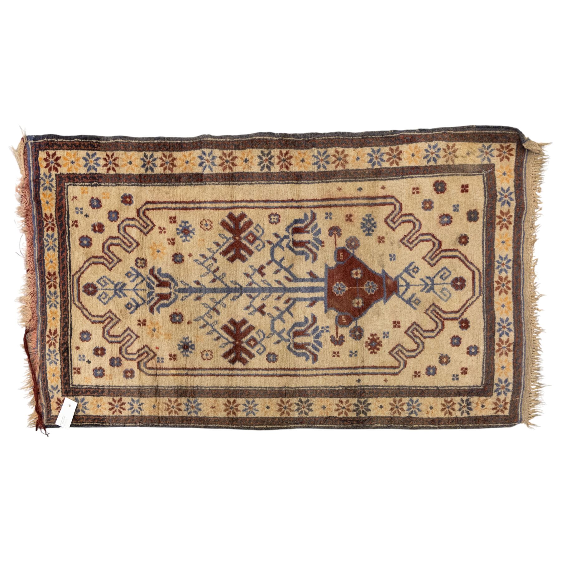 Four Persian rugs, Turkish Anatolian rug, 194x131cm, Turkish Anatolian prayer rug  136x78cm, Persian Gabbeh prayer rug 88x67cm, Caucasian Kazak rug 152x100cm (4)