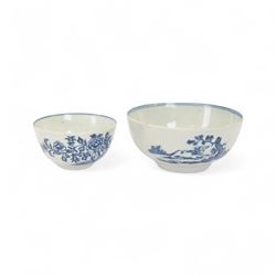 Late 18th century Pennington's of Liverpool bowl, circa 1780-1785, decorated in The Rural ...