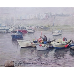 David Winter (British Contemporary): 'Misty Morning Bridlington Harbour', acrylic on board signed and dated 2010, titled on label verso 52cm x 64cm 
Provenance: with The Winter Gallery, Bridlington 