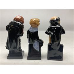 Sixteen Royal Doulton Charles Dickens figures, to include Oliver Twist, Fat Boy, Fagan, Stiggins etc, all with printed marks beneath