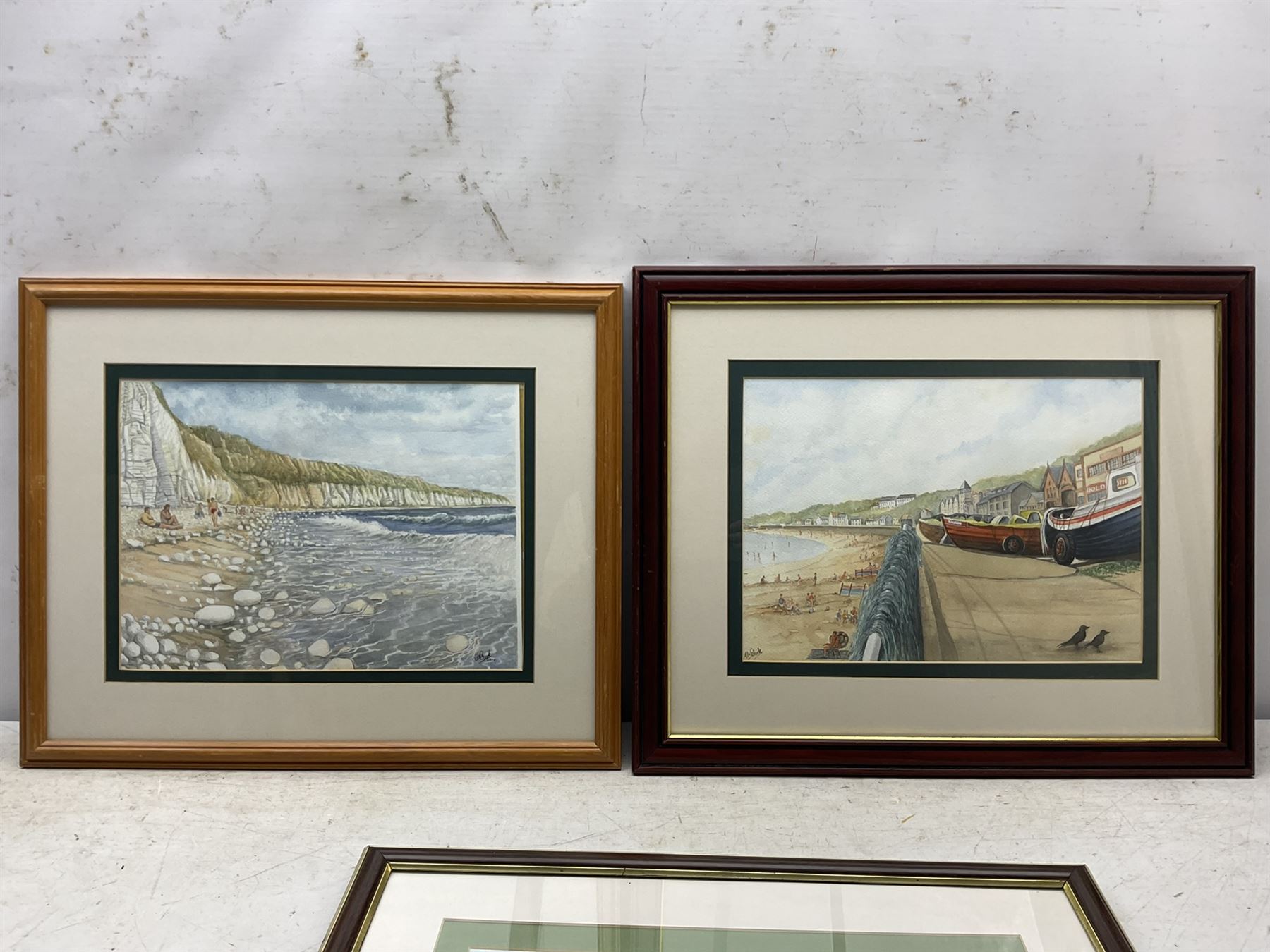 Alan Clark (British Contemporary): Scarborough, Filey, and Bridlington, set three watercolours signed, the latter dated 2000, 26cm x 36cm (3)