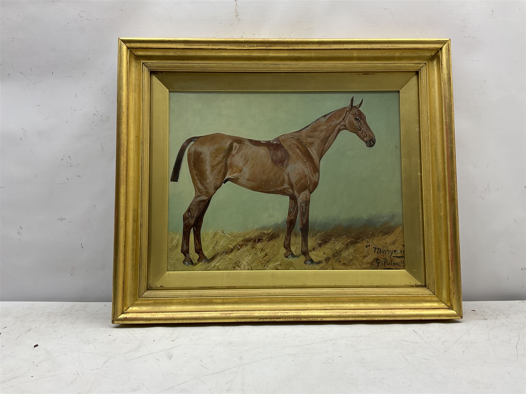 George Paice (British 1854-1925): 'Merryman' Portrait of a Hunter, oil on canvas signed titled and dated '11, 34cm x 44cm
Provenance: private collection; with David Duggleby Ltd. 26th November 2012 painted for the previous vendor's family