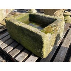 19th century rectangular stone trough - THIS LOT IS TO BE COLLECTED BY APPOINTMENT FROM DUGGLEBY STORAGE, GREAT HILL, EASTFIELD, SCARBOROUGH, YO11 3TX