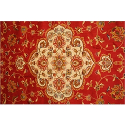  Persian Kashan design red ground rug/wall hanging, 230cm x 160cm  