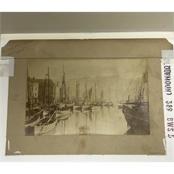 Frank Meadow Sutcliffe (British 1853-1941): Dock End Whitby, 19th cent. albumen print initialled and numbered 526 in the negative 12cm x 20cm (mounted); 'Sunshine and Shadow', 19th cent. albumen print signed and numbered 8 in the negative 19cm x 14cm (mounted) (2)