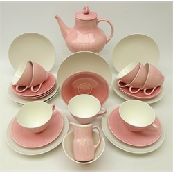  1950's Rorstrand 'Rosmarin' tea service designed by Hertha Bengtson, for eight persons (28)  