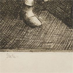 Frederick George Austin (British 1902-1990): The Carpenter and His Family, drypoint etching signed and dated 1929 in pencil 14cm x 16cm (unframed)
Provenance: direct from the granddaughter of the artist