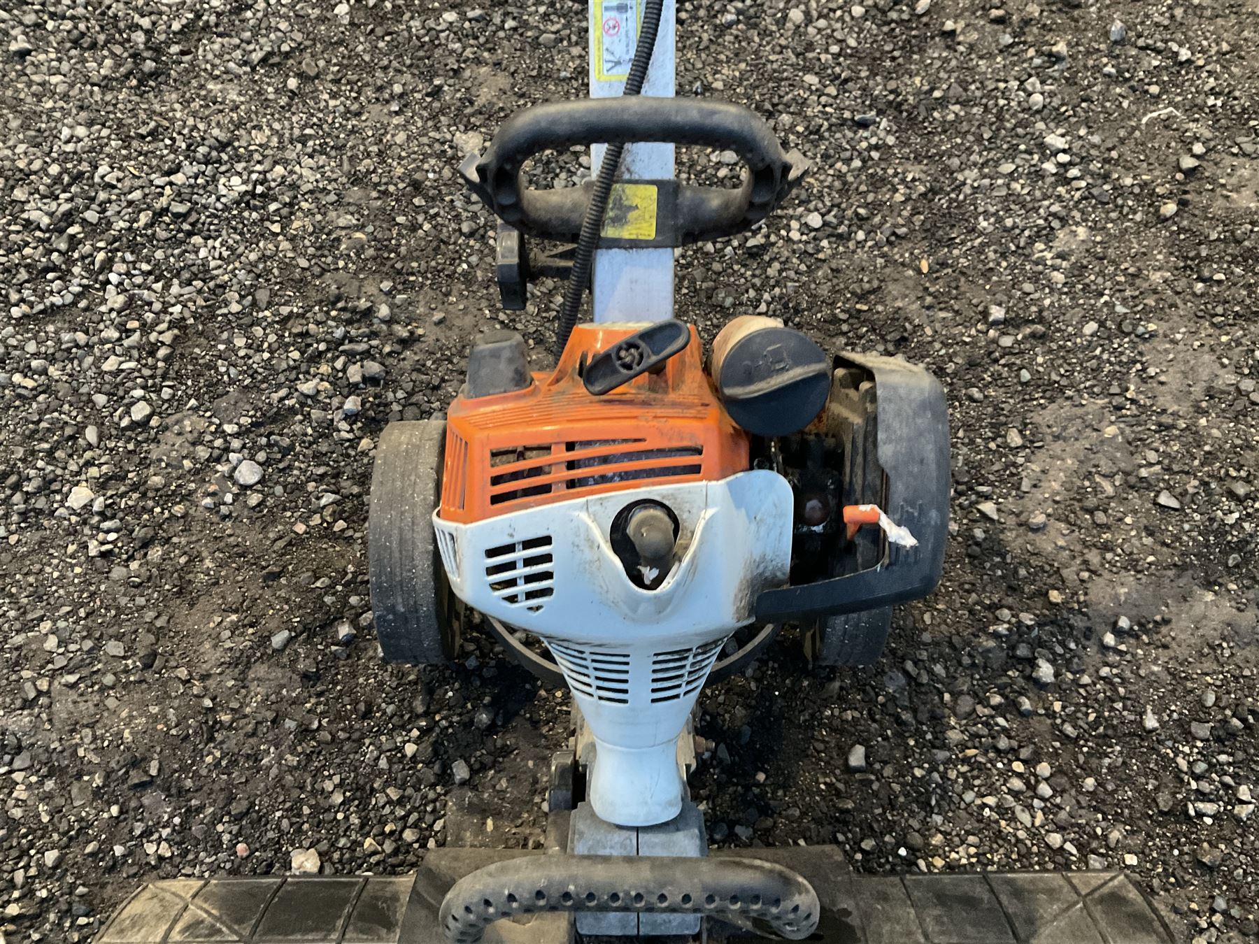 Stihl MM55 petrol rotary brush with attachments THIS LOT IS TO BE