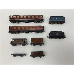 Hornby Dublo 3-rail track, three Hornby locomotives, carriages and railways together with a boxed Scalextric set 