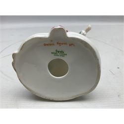 Seven Spode Chelsea figures, comprising no.1, no.2, no.3, no.4, no.6 and two further smaller examples, together with a Dresden figure of a gentleman, no. K10003, and a Delft style figure of a boy, some with boxes, tallest H23cm (9)