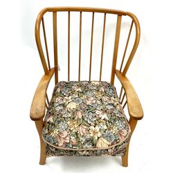 Mid century beach framed Spindleback easy chair