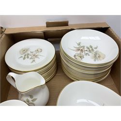 Royal Doulton Yorkshire Rose pattern tea and dinner wares, in two boxes