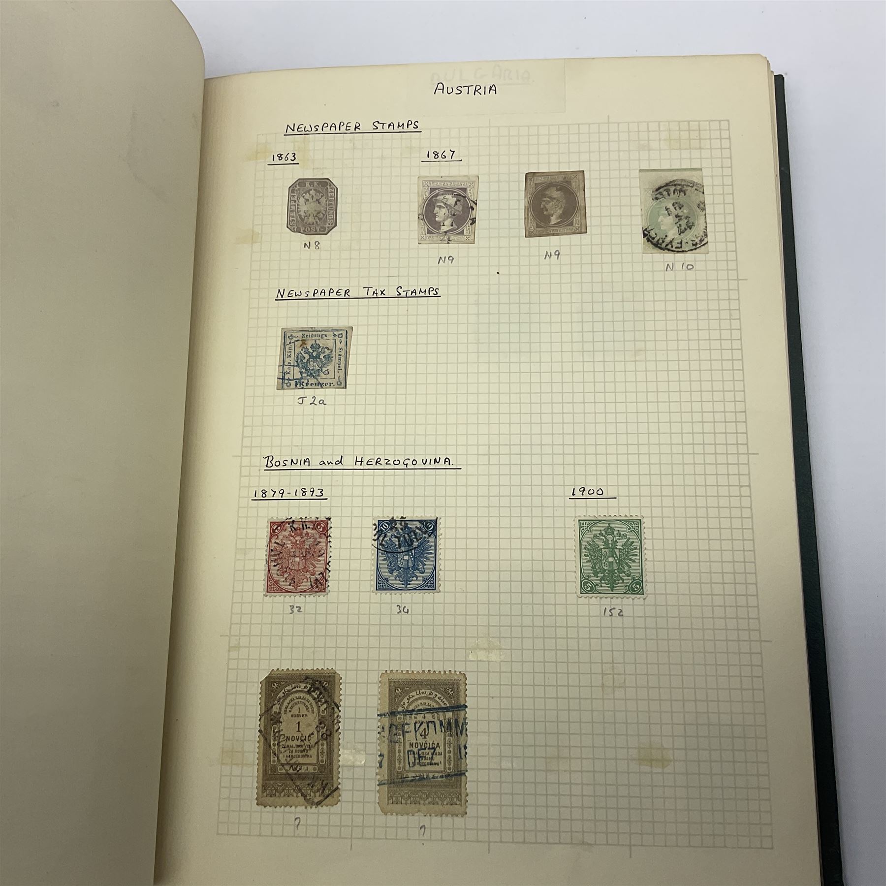 World stamps including Andorra, Austria with 1858 and later issues, Belgium with imperfs and later, Belgium, Cuba, Czechoslovakia, Denmark, Ireland, France, Germany with Hamburg, Lubeck, Oldenburg, Saxony etc, Greece, Hungary, the Netherlands, Spain etc, housed in two albums 