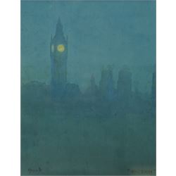 John Hassall (British 1868-1948): 'Big Ben', watercolour signed and titled 27cm x 22cm