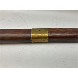 Reproduction non-firing Kentucky style flintlock musket musket, the 87.5cm hexagonal barrel with ramrod under, brass and brassed furniture and patch box to walnut stock L131cm overall