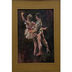 Sherree Valentine Daines (British 1959-): The Dancers, mixed media signed with initials 29cm x 19.5cm