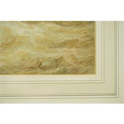 George Stainton (British fl.1860-1890): 'Fishing Boats of Southend Pier', watercolour signed, titled on mount, Parker Gallery label verso 29cm x 45cm