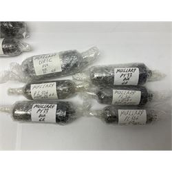 Collection of Mullard thermionic radio valves/vacuum tubes, including VP2, AZ31, PZ30, CY1, EL38 etc approximately 30 as per list, unboxed