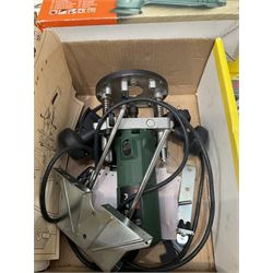 Electrical tools to include Bosch Lathe Kit S18, Bosch orbital sander, router, planer together with glue gum and detail sander - THIS LOT IS TO BE COLLECTED BY APPOINTMENT FROM DUGGLEBY STORAGE, GREAT HILL, EASTFIELD, SCARBOROUGH, YO11 3TX