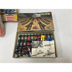 Large quantity of toy railway collectables, to include Faller ‘Hit Train’ boxed sets 3706, 3732, 3753; Lima automatic car unloader, quantity of track and accessories, etc in two boxes 