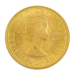 Queen Elizabeth II 1967 gold full sovereign coin 