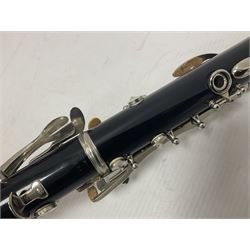 Boosey & Hawkes Regent B flat clarinet and accessories in a velvet lined fitted case