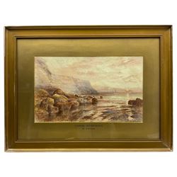 John C Syer (British 1844-1912): 'Evening - Whitby Scaur', watercolour signed, titled on t...